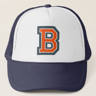 Gorra De Camionero Letra naranja 'B' Monogramada