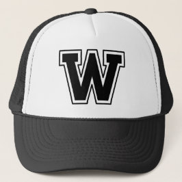 Gorra De Camionero Letra negra "W"