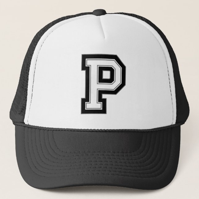 Gorra De Camionero Letra "P " (Anverso)