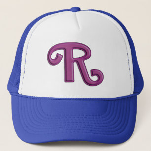 Gorra De Camionero Letra púrpura "R"