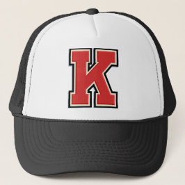Gorra De Camionero Letra roja "K" inicial