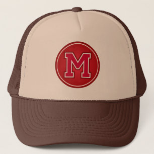 Gorra De Camionero Letra roja "M"