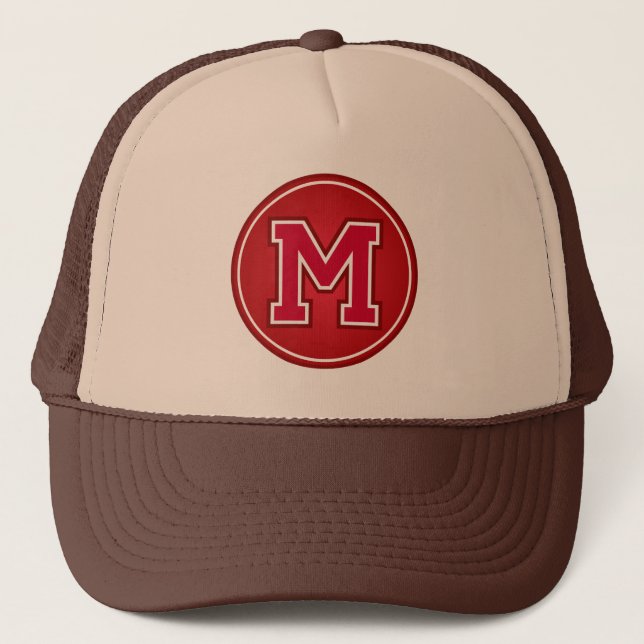 Gorra De Camionero Letra roja "M" (Anverso)