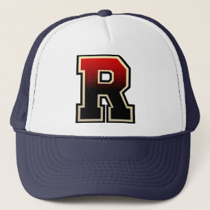 Gorra De Camionero Letra roja quemada "R "