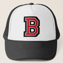 Gorra De Camionero Letra roja y negra "B"