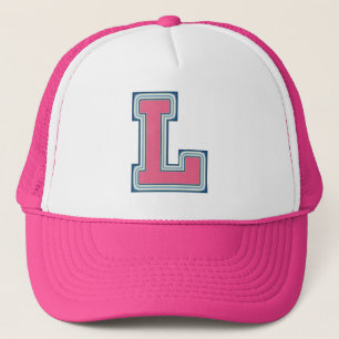 Gorra De Camionero Letra rosa 'L'