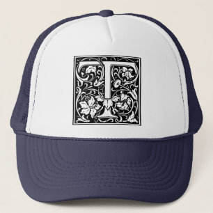 Gorra De Camionero Letra T Monograma medieval Art Nouveau