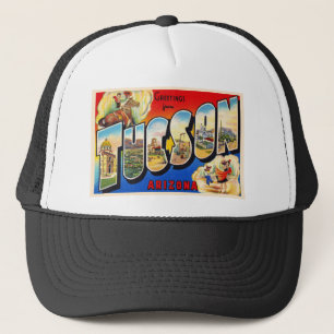 Gorra De Camionero Letra Tucson Arizona AZ vintage grande postal 1