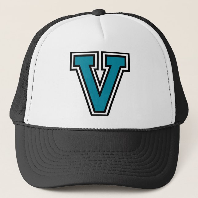 Gorra De Camionero Letra "V" monograma inicial (Anverso)