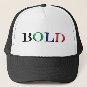 Gorra De Camionero Letras asertivas coloridas del tipógrafo de ambici