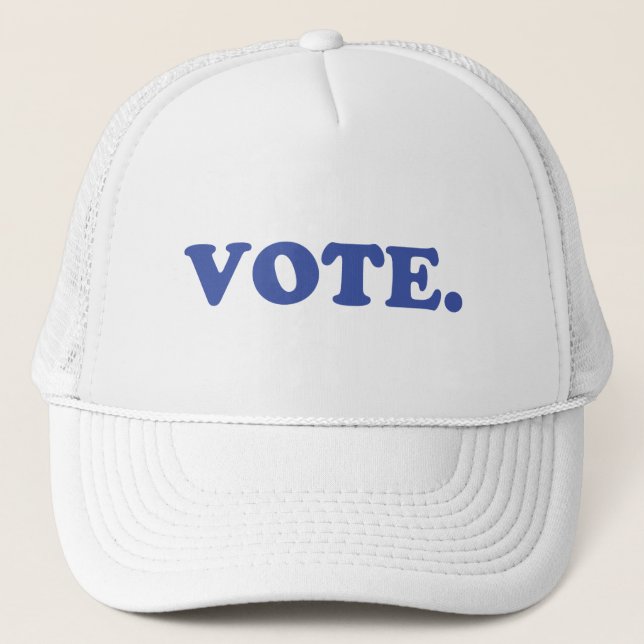 Gorra De Camionero letras azules de "votación" - (Anverso)