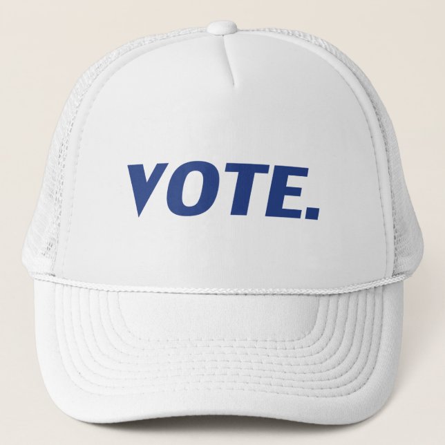 Gorra De Camionero letras azules de "votación" (Anverso)