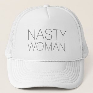 Gorra De Camionero letras grises de "mujer desagradable" -