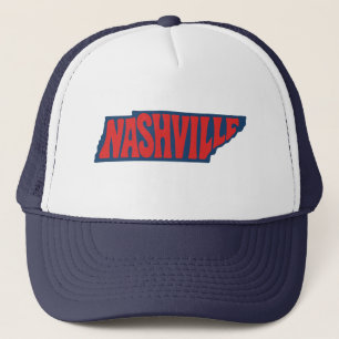 Gorra De Camionero Letras retro de Nashville dentro del estado de Ten