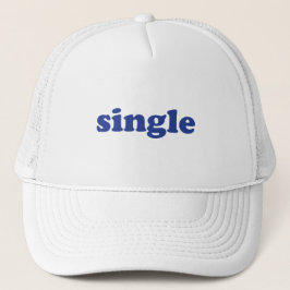 Gorra De Camionero letras "single" azules blancas