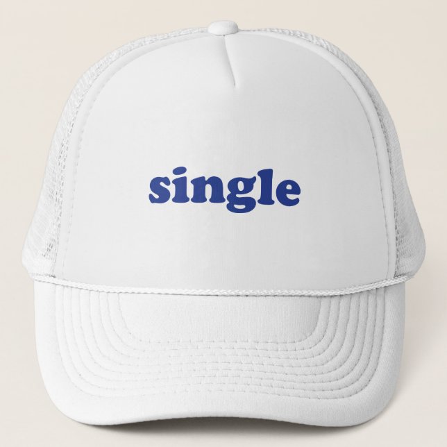 Gorra De Camionero letras "single" azules blancas (Anverso)