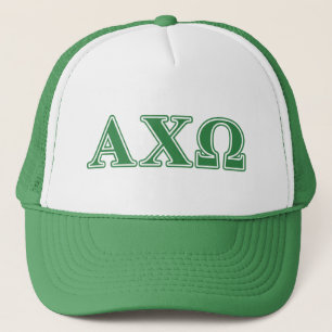 Gorra De Camionero Letras verdes de Omega de la ji de Alphi