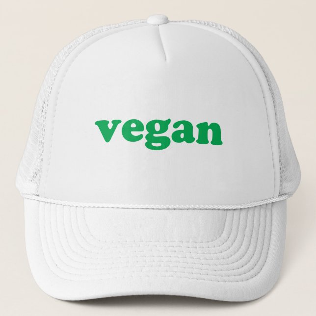 Gorra De Camionero Letras verdes "veganas" (Anverso)