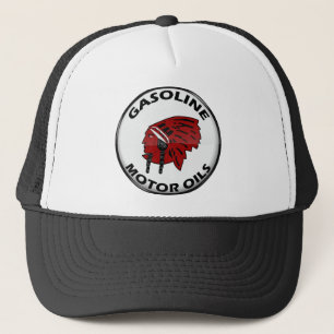 Gorra De Camionero Letrero vintage de gasolina Red Indian versión cri