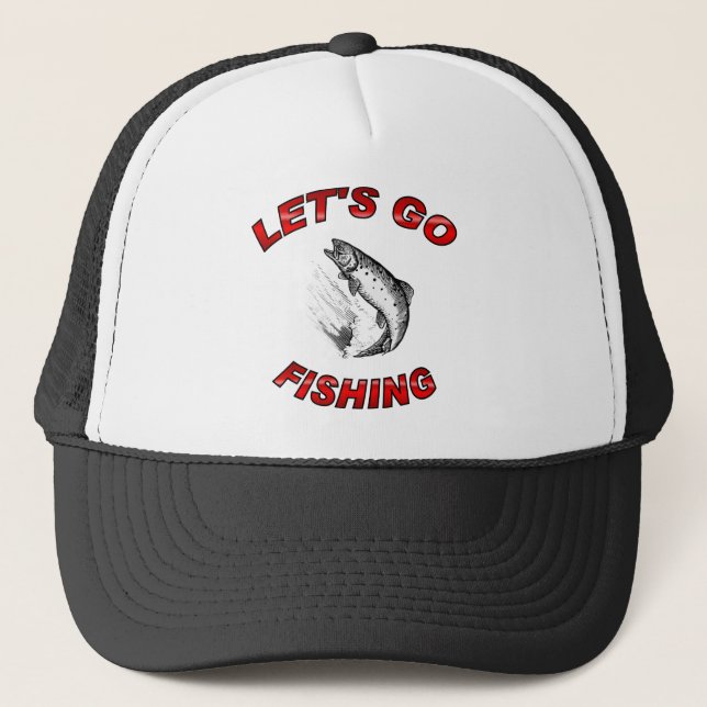 Gorra De Camionero Lets va a pescar (Anverso)