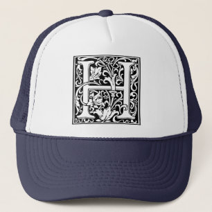 Gorra De Camionero Letter H Medieval Monogram Vintage Initial