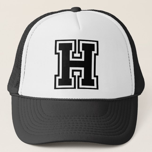 Gorra De Camionero Letter "H" Monogram (Anverso)