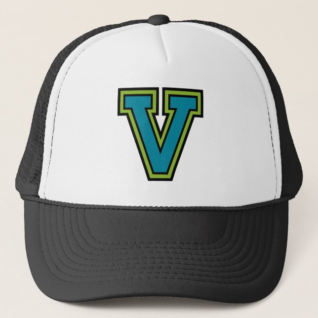 Gorra De Camionero Letter "V" Monogram (Anverso)