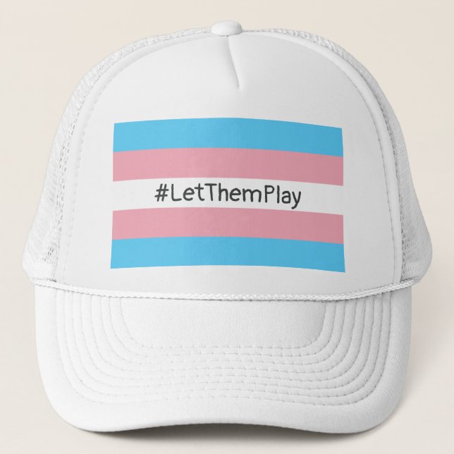 Gorra De Camionero #LetThemPlay atletas transgénero transgénero bande (Anverso)
