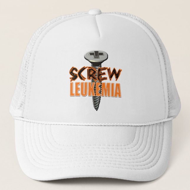 Gorra De Camionero Leucemia del tornillo (Anverso)
