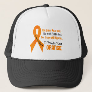 Gorra De Camionero Leucemia Uso con orgullo Naranja