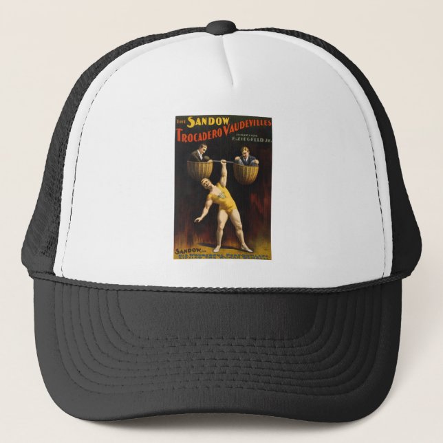 Gorra De Camionero Levantador de pesas Eugen Sandow Vaudeville (Anverso)