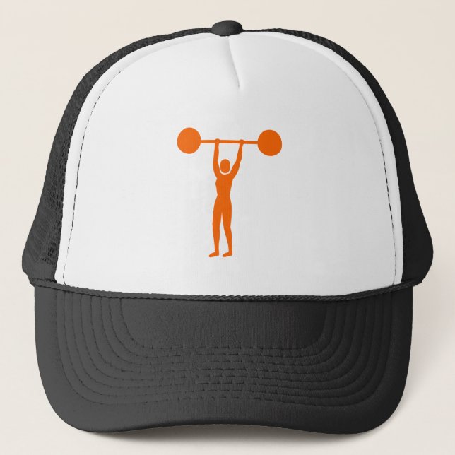 Gorra De Camionero Levantamiento de peso 02 - Naranja (Anverso)