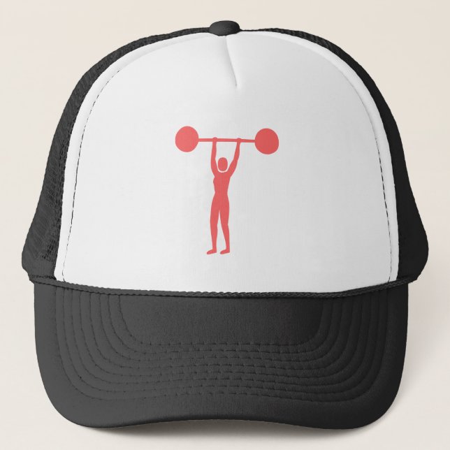 Gorra De Camionero Levantamiento de peso 02 - Rosa tropical (Anverso)