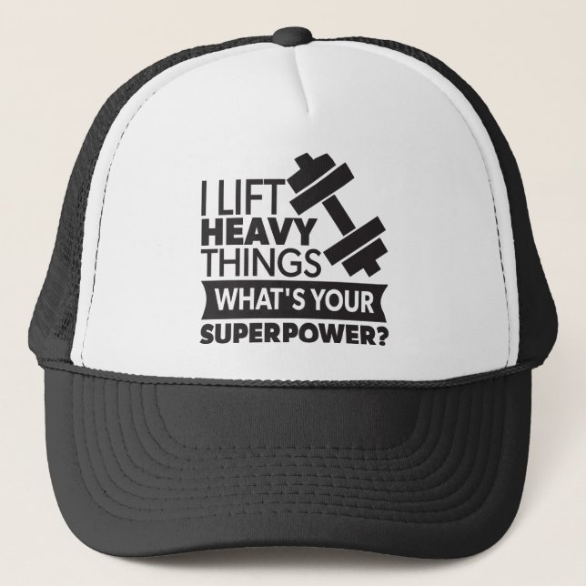 Gorra De Camionero Levantamiento de peso - Levanto cosas pesadas - Su (Anverso)