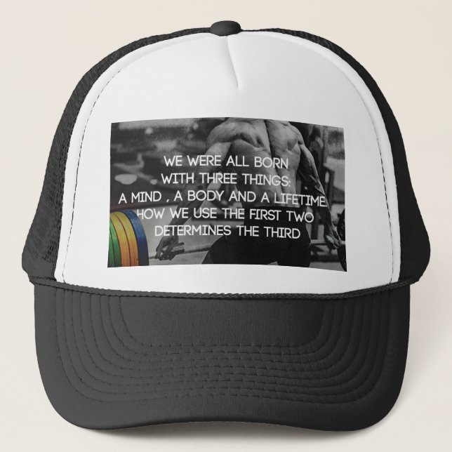 Gorra De Camionero "Levantamiento de peso" Motivación del entrenamien (Anverso)