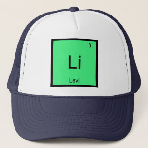 Gorra De Camionero Levi Nombre Elemento Químico Tabla Periódica