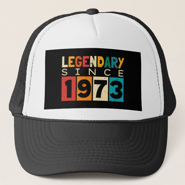 Gorra De Camionero Leyenda desde 1973 51º cumpleaños (Anverso)