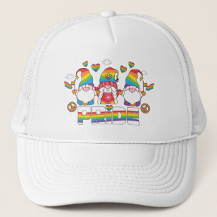 Gorra De Camionero LGBTQ - Orgullo - Gnomo de jardín - Color arcoiris
