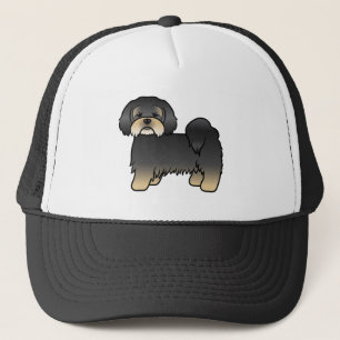 Gorra De Camionero Lhasa Apso negro y bronceado perro de dibujos anim