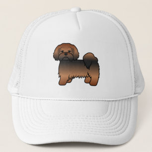 Gorra De Camionero Lhasa Apso Sable Rojo Perro de Dibujos Animados Li