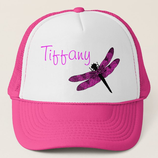 Gorra De Camionero Libélula de alas rosadas (Anverso)