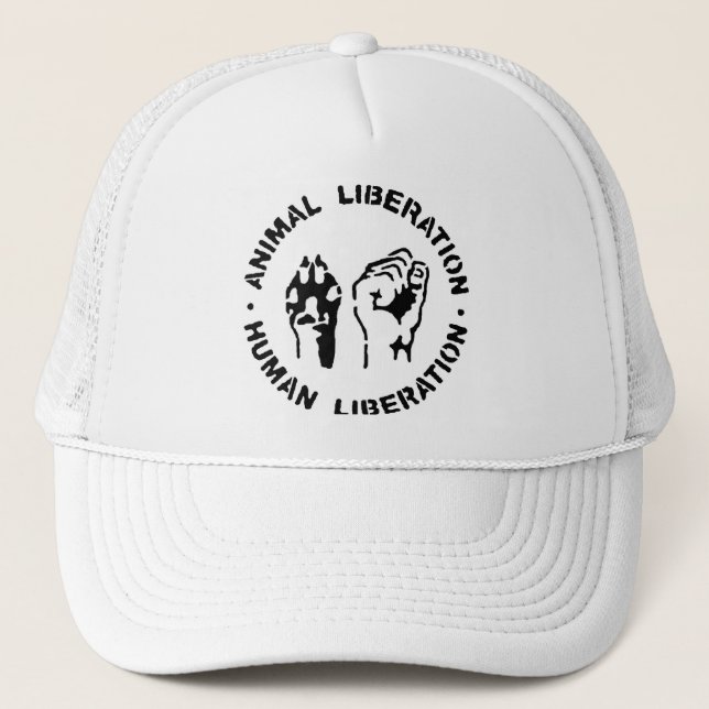 Gorra De Camionero Liberación animal - liberación humana (Anverso)
