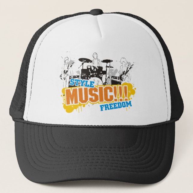 Gorra De Camionero Libertad de la música del estilo (Anverso)