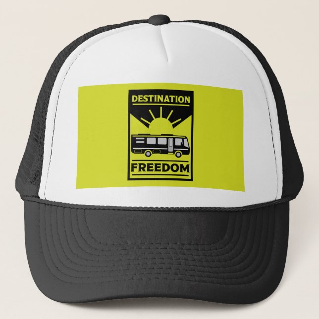 Gorra De Camionero Libertad de RV de autohome Camping (Anverso)