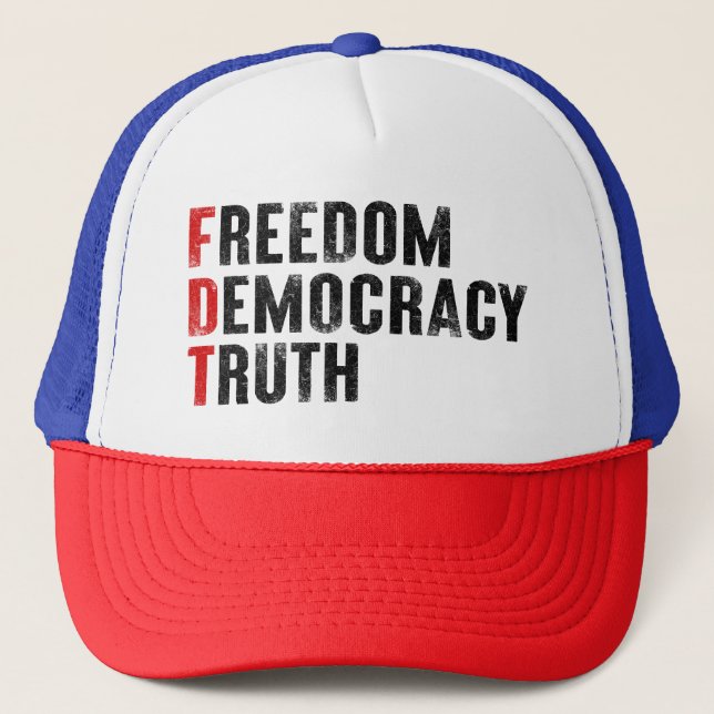Gorra De Camionero Libertad Democracia Verdad (Anverso)