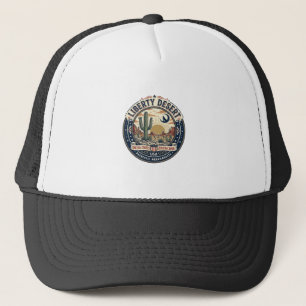 Gorra De Camionero Libertad Desierto Patriótico Cactus Desierto Patri