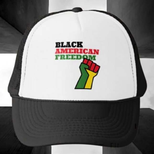 Gorra De Camionero Libertad Negra Estadounidense (Subido por el creador)