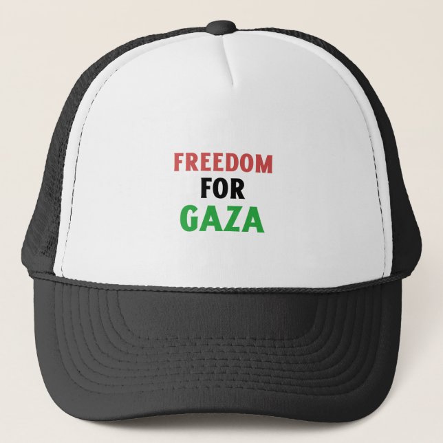 Gorra De Camionero Libertad para el Genocidio de Gaza (Anverso)