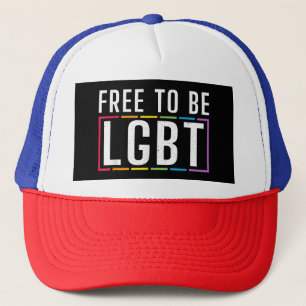 Gorra De Camionero Libertad para ser el orgullo gay bisexual LGBT