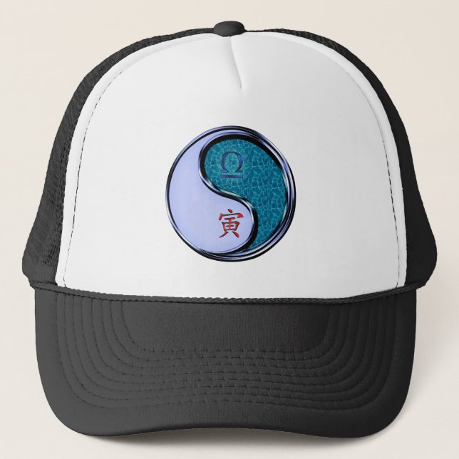 Gorra De Camionero Libra & Tigre de Agua (Anverso)